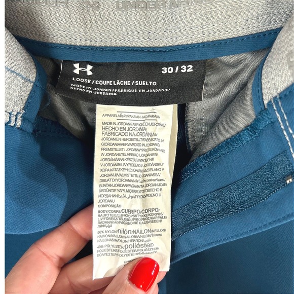 Under Armour Mens Loose Fit Golf Pants Teal Blue 30/32 Performance Trousers - Picture 8 of 8